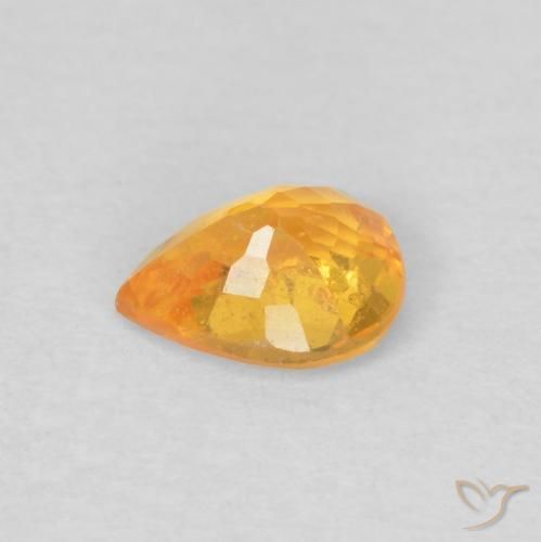Grenat Spessartite Orange-or naturelle En forme de poire, 0.42 ct, VS