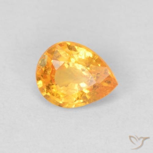 Grenat Spessartite Orange moyen naturelle En forme de poire, 0.47 ct, VS