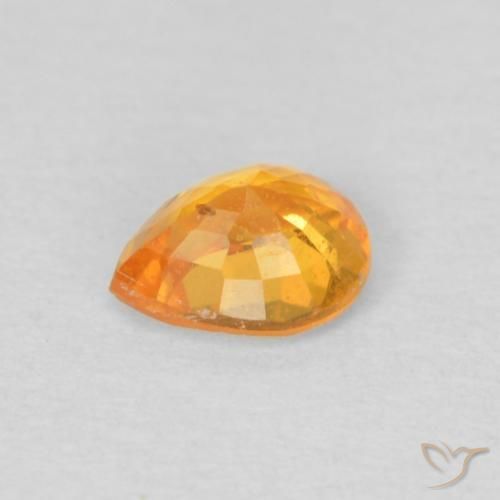 Grenat Spessartite Orange moyen naturelle En forme de poire, 0.47 ct, VS