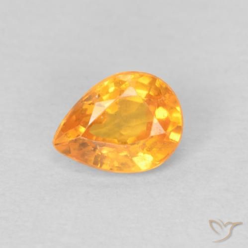 0.43ct Naturel Orange moyen Grenat Spessartite, En forme de poire, VS