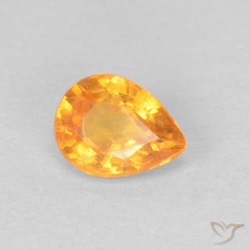 Grenat Spessartite Orange moyen naturelle En forme de poire, 0.43 ct, VS