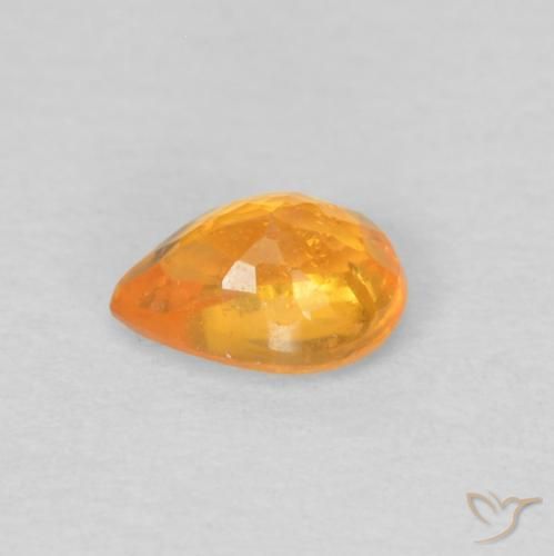 Grenat Spessartite Orange moyen naturelle En forme de poire, 0.43 ct, VS