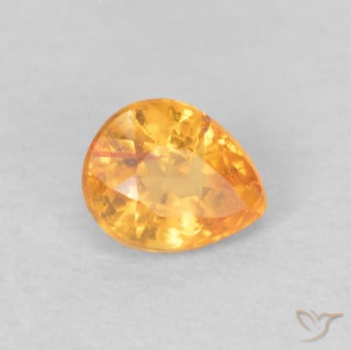 0.28ct Naturel Orange-or Grenat Spessartite, En forme de poire, VS