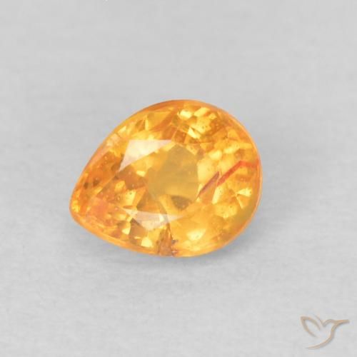 Grenat Spessartite Orange-or naturelle En forme de poire, 0.28 ct, VS
