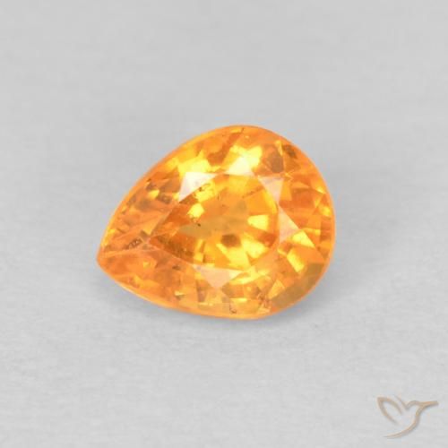 0.53ct Naturel Orange moyen Grenat Spessartite, En forme de poire, VS