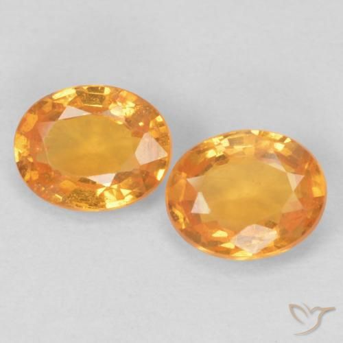 0.97ctw Naturel Abricot orange Grenat Spessartite, ovale, VS