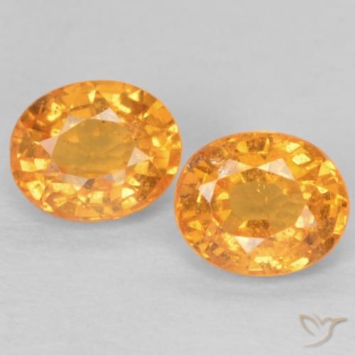 1.05ctw Naturel Orange intense Grenat Spessartite, ovale, VS