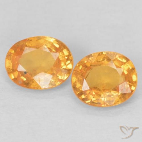 0.78ctw Naturel Orange vif Grenat Spessartite, ovale, VS