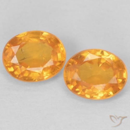 0.93ctw Naturel Orange moyen Grenat Spessartite, ovale, VS