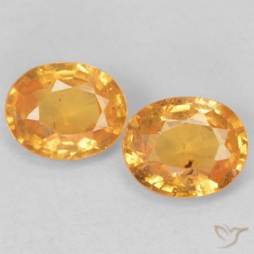 0.84ctw Naturel Miel Orange Grenat Spessartite, ovale, VS