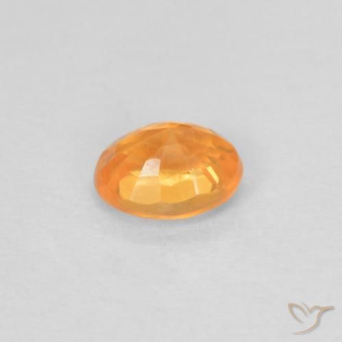Grenat Spessartite Orange-or naturelle ovale, 0.58 ct, VS