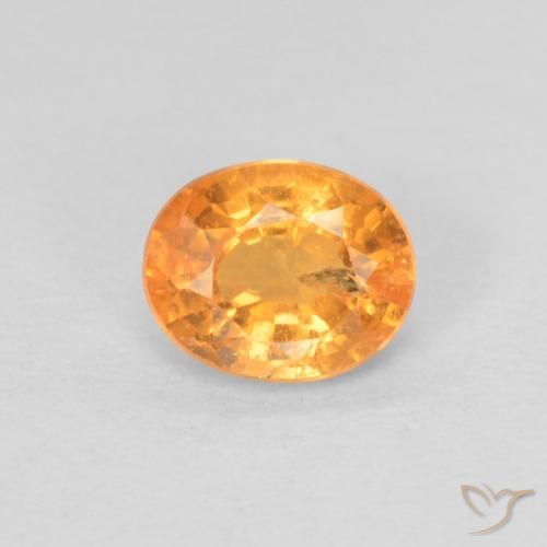 0.78ct Naturel Abricot orange Grenat Spessartite, ovale, VS-SI