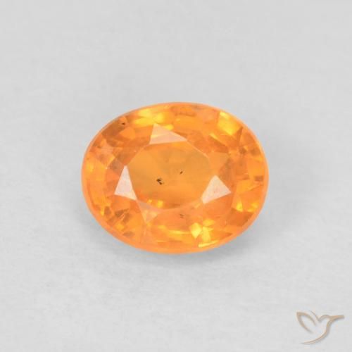 0.57ct Naturel Orange vif Grenat Spessartite, ovale, VVS-VS