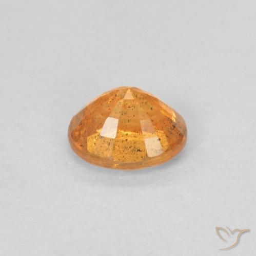 Grenat Spessartite Orange vif naturelle ovale, 0.57 ct, VS-SI