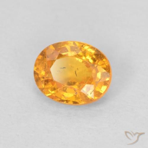 Grenat Spessartite Orange moyen naturelle ovale, 0.48 ct, VS