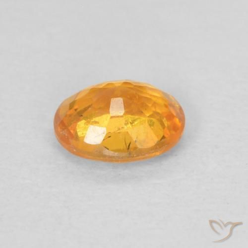 Grenat Spessartite Orange moyen naturelle ovale, 0.48 ct, VS