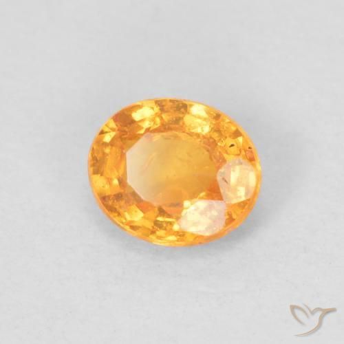Grenat Spessartite Orange moyen naturelle ovale, 0.45 ct, VS