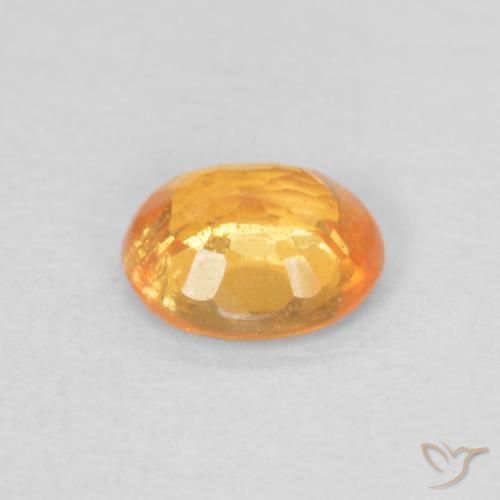 Grenat Spessartite Orange moyen naturelle ovale, 0.47 ct, VS