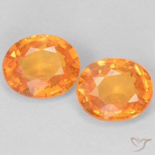 0.97ctw Naturel Orange vif Grenat Spessartite, ovale, VS