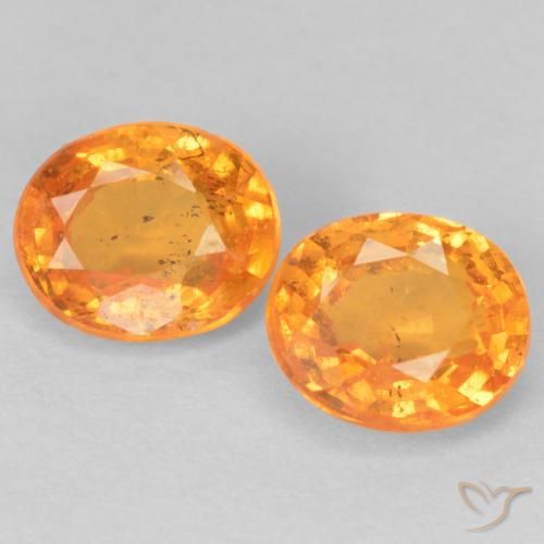 1.11ctw Naturel Orange vif Grenat Spessartite, ovale, VS