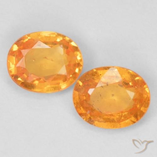 0.79ctw Naturel Orange vif Grenat Spessartite, ovale, VS