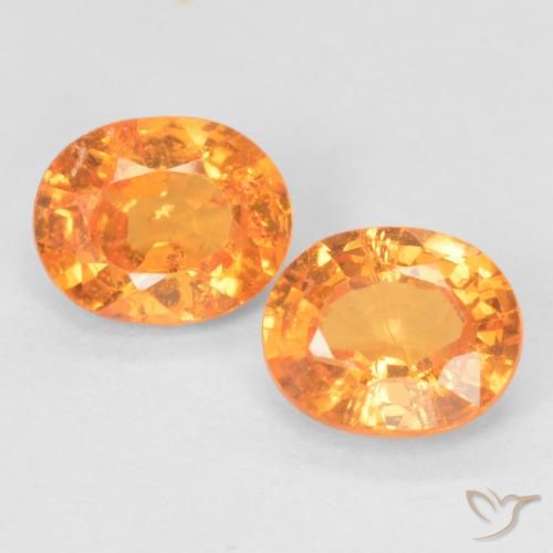 0.99ctw Naturel Orange vif Grenat Spessartite, ovale, VS-SI