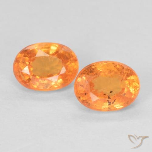 0.58ctw Naturel Orange vif Grenat Spessartite, ovale, VS-SI