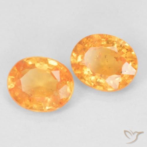 0.85ctw Naturel Orange moyen Grenat Spessartite, ovale, VS