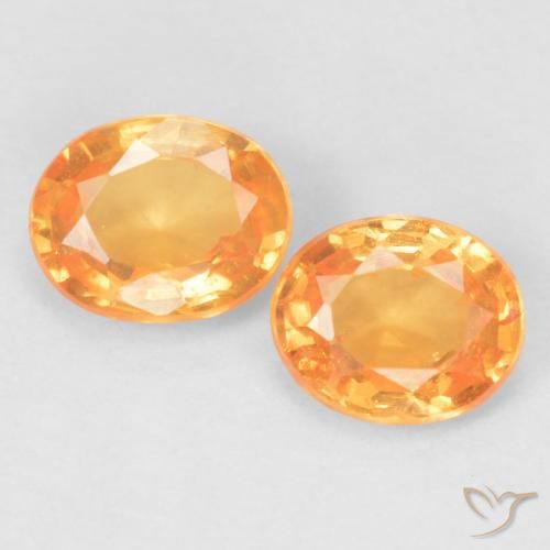 0.90ctw Naturel Miel Orange Grenat Spessartite, ovale, VS