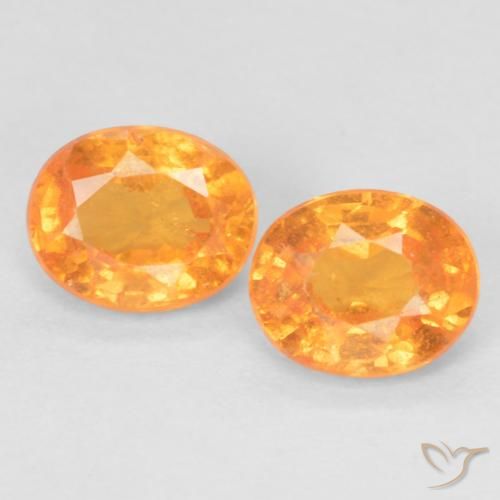0.93ctw Naturel Orange moyen Grenat Spessartite, ovale, VS