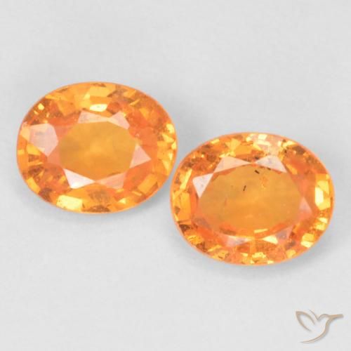 0.85ctw Naturel Orange vif Grenat Spessartite, ovale, VS