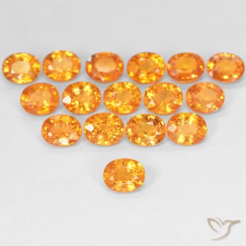 0.52ct Naturel Abricot orange Grenat Spessartite, ovale, VS
