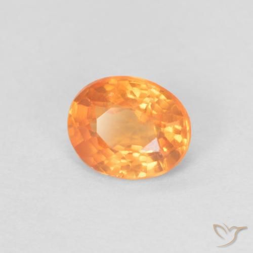 Grenat Spessartite Orange vif naturelle ovale, 0.42 ct, VS-SI