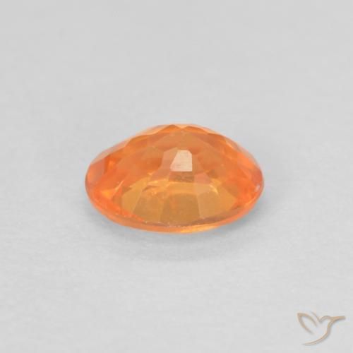 Grenat Spessartite Orange vif naturelle ovale, 0.42 ct, VS-SI