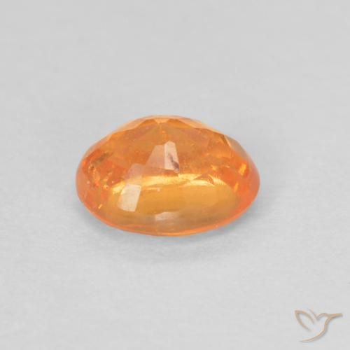 Grenat Spessartite Orange vif naturelle ovale, 0.53 ct, VS-SI
