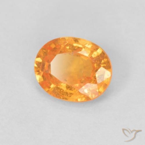 Grenat Spessartite Miel Orange naturelle ovale, 0.46 ct, VS-SI