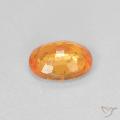Grenat Spessartite Miel Orange naturelle ovale, 0.46 ct, VS-SI