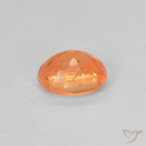 Grenat Spessartite Orange vif naturelle ovale, 0.42 ct, VS-SI