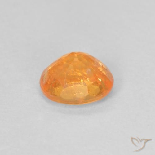 Grenat Spessartite Orange intense naturelle ovale, 0.43 ct, VS-SI