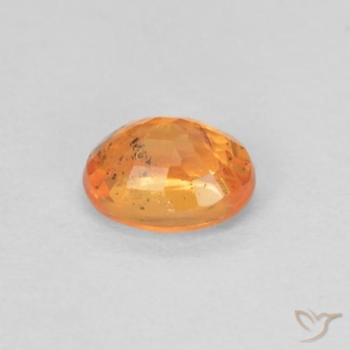 Grenat Spessartite Orange vif naturelle ovale, 0.44 ct, VS-SI