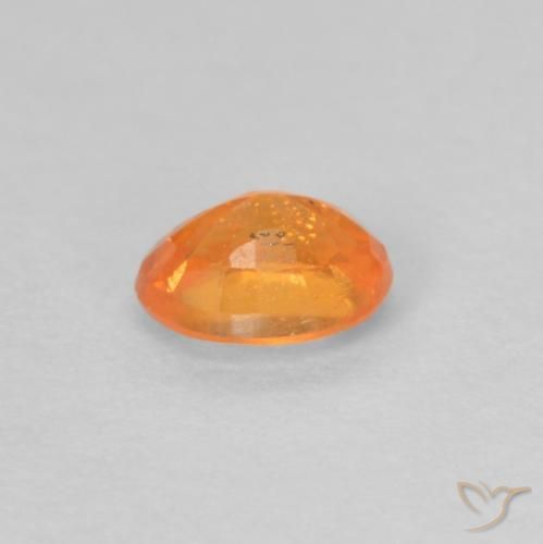 Grenat Spessartite Orange vif naturelle ovale, 0.35 ct, VS