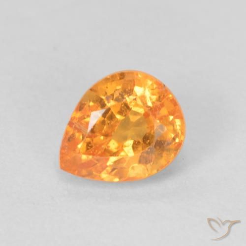 0.53ct Naturel Orange moyen Grenat Spessartite, En forme de poire, VS