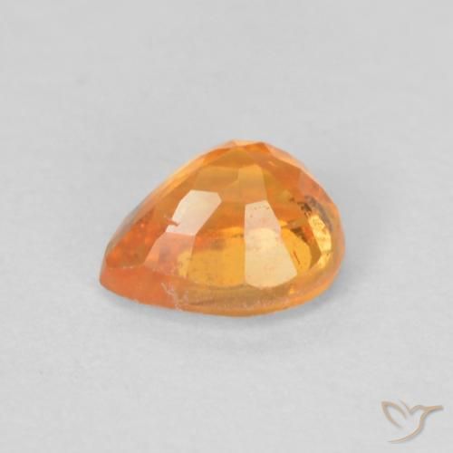Grenat Spessartite Orange moyen naturelle En forme de poire, 0.53 ct, VS