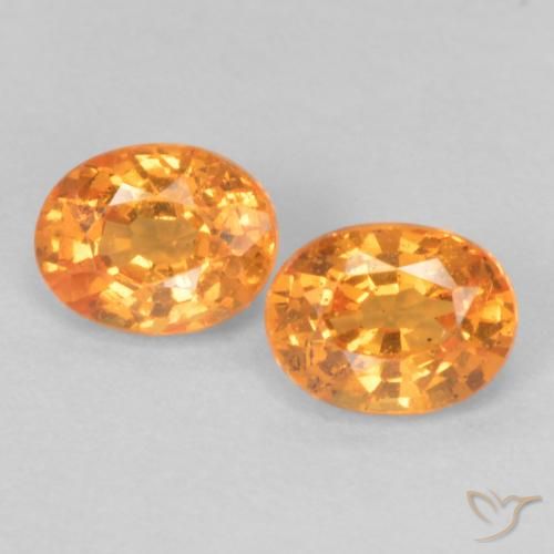 0.55ctw Naturel Orange vif Grenat Spessartite, ovale, VVS-VS
