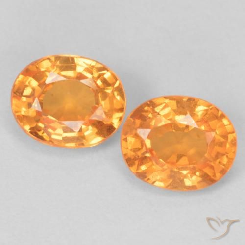 0.97ctw Naturel Orange moyen Grenat Spessartite, ovale, VS