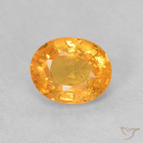 0.55ct Naturel Abricot orange Grenat Spessartite, ovale, VS-SI