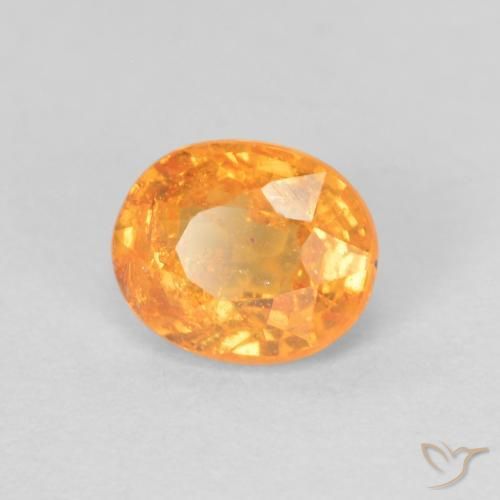 Grenat Spessartite Orange intense naturelle ovale, 0.55 ct, VS-SI