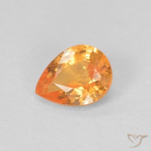 0.39ct Naturel Orange vif Grenat Spessartite, En forme de poire, VVS-VS