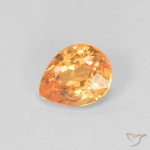 0.43ct Naturel Orange vif Grenat Spessartite, En forme de poire, VVS-VS