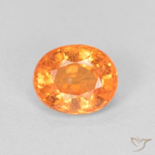 0.59ct Naturel Orange moyen Grenat Spessartite, ovale, VS-SI